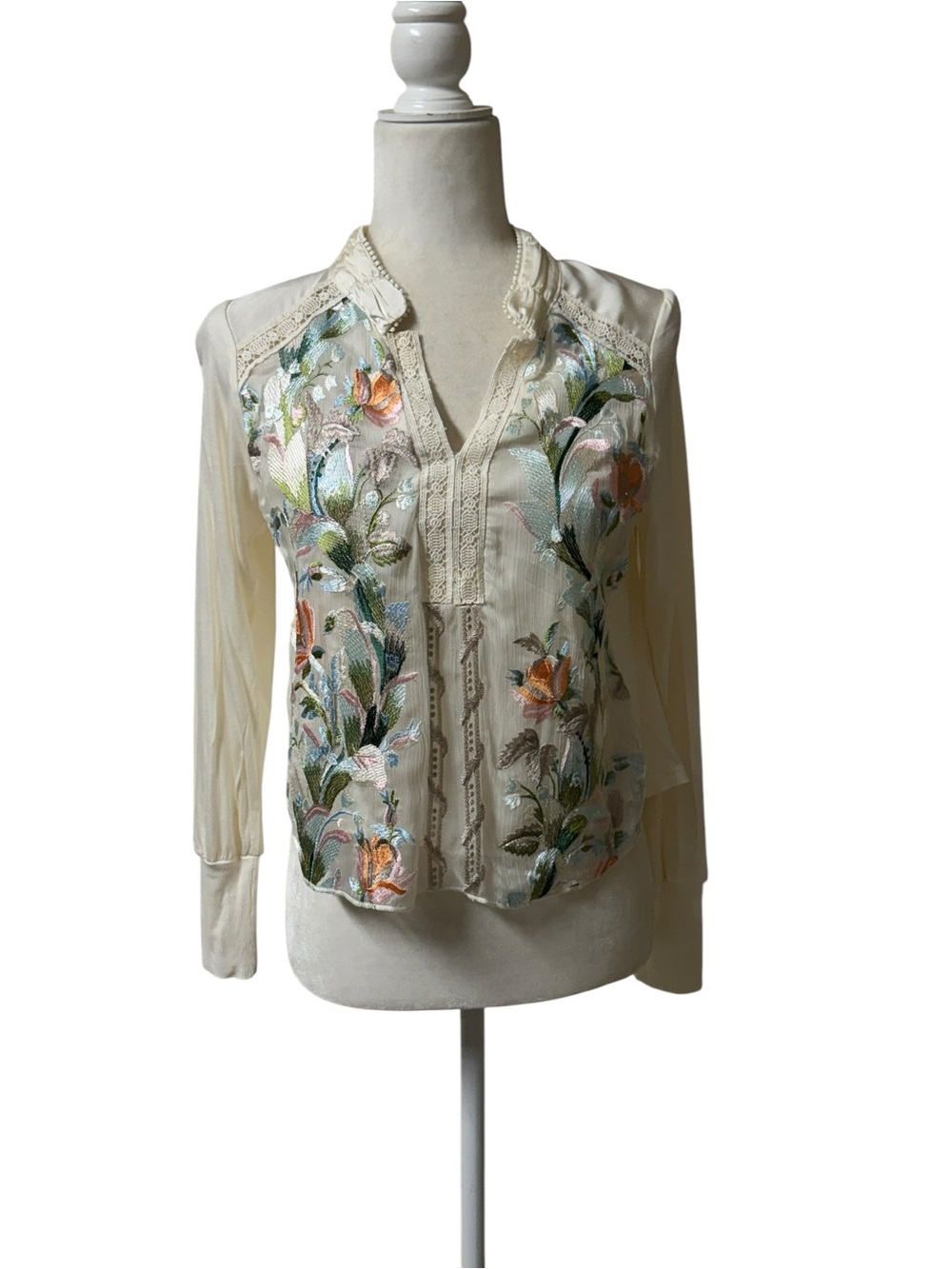 Anthropologie Tiny Hartford cottagecore whimsygoth, fairy embroidered PXS top